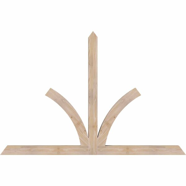 Ekena Millwork Richland Smooth Timber Gable Bracket, Douglas Fir, 72"W x 48"H x 3 1/2"D x 3 1/2"F, 16/12 Pitch GBW072X48X0404RIC00SDF - main